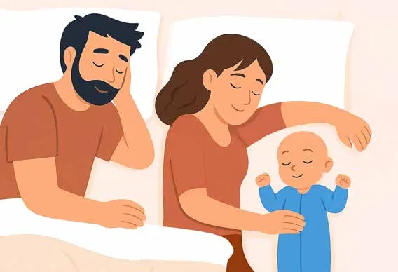 Sicheres Schlafen im Familienbett