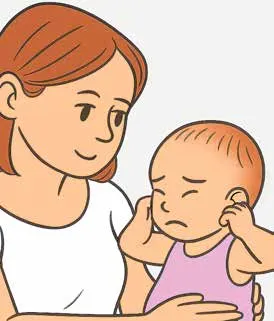 An den Ohrläppchen zupfen